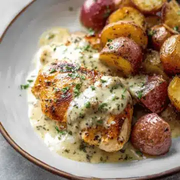 Chicken and Potatoes with Dijon Cream Sauce