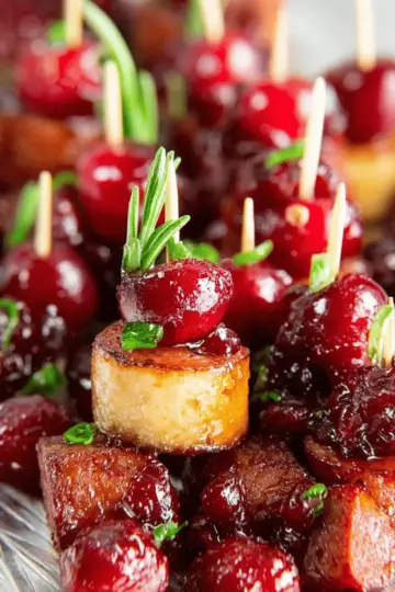 Sheet Pan Smoked Sausage Cranberry Bites