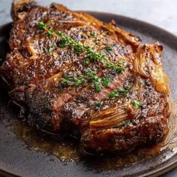 Pan-Seared, Butter-Basted Thick-Cut Steak Recipe