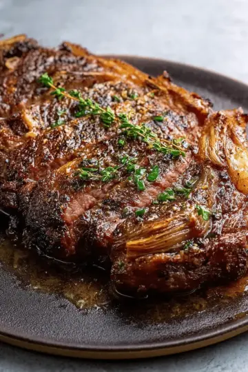 Pan-Seared, Butter-Basted Thick-Cut Steak Recipe