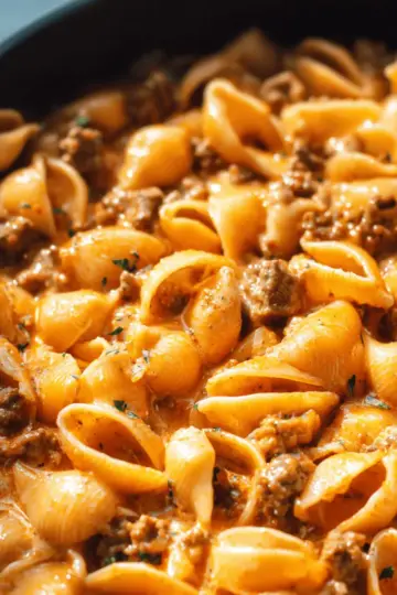 Creamy Beef and Shells