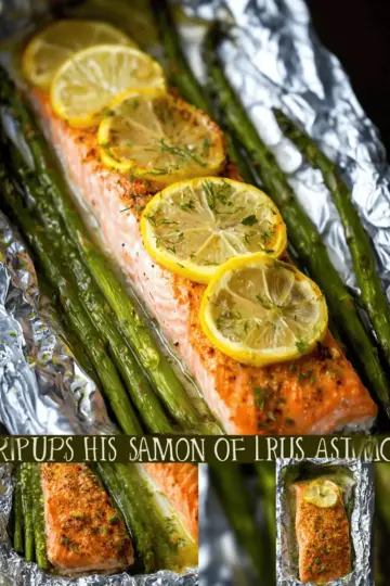 Easy Citrus Baked Salmon in Foil with Asparagus