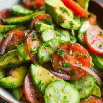 Cucumber Tomato Avocado Salad