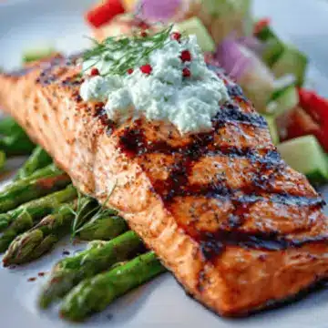 Grilled Salmon a la Boursin
