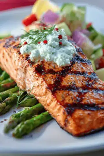 Grilled Salmon a la Boursin