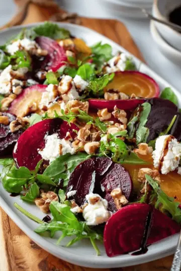 Beet Salad with Goat Cheese and Balsamic