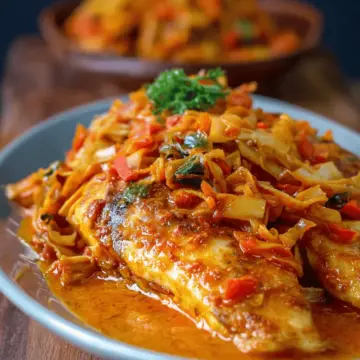 Tilapia in Roasted Pepper Sauce