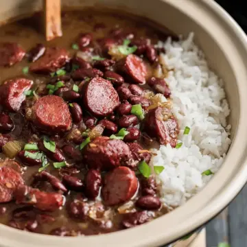 Slow Cooker Cajun Red Beans and Rice