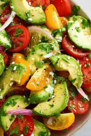 Cucumber Tomato Avocado Salad