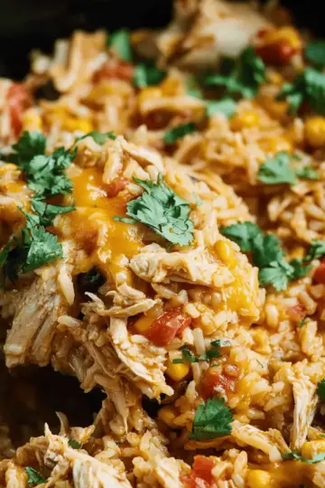 Southwest Crock Pot Chicken and Rice
