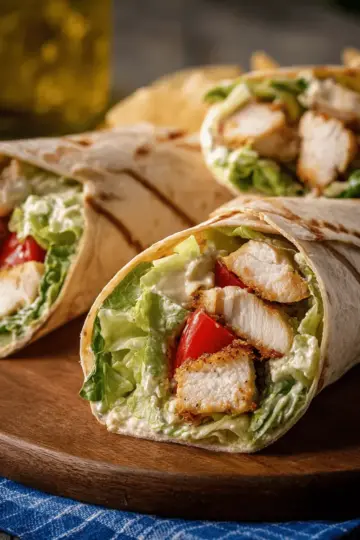 Chicken Caesar Salad Wraps