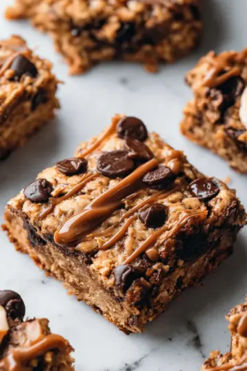 Peanut Butter Banana Chocolate Chip Oatmeal Bars