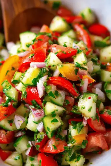 Chopped Cucumber Tomato Salad