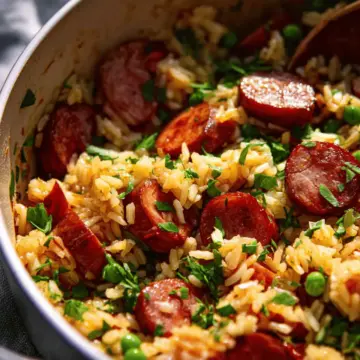 Smoked Sausage and Rice – quick one pot meal