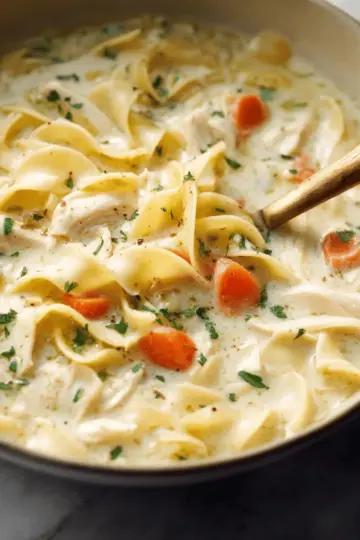 Easy Creamy Chicken Noodle Soup