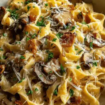 Caramelized Leek and Mushroom Gruyere Pasta