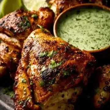 Peruvian Chicken with Green Sauce (Aji Verde)