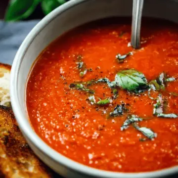 Homemade Roasted Tomato Basil Soup