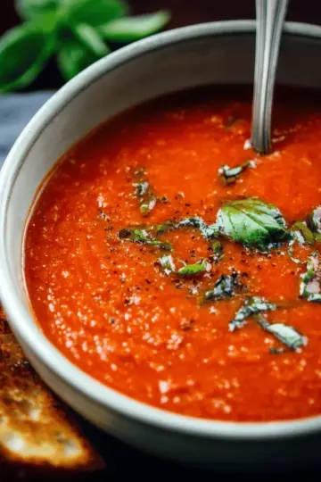 Homemade Roasted Tomato Basil Soup