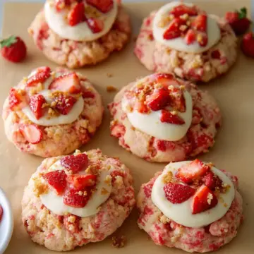 Strawberry Crunch Shortcake Cookies