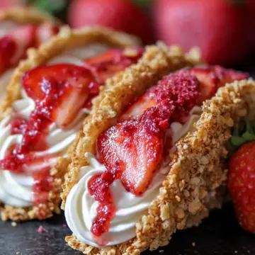 Strawberry Crunch Cheesecake Tacos