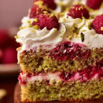 Raspberry Pistachio Cake