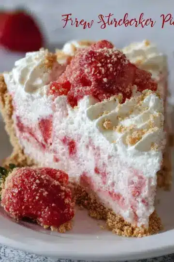Strawberry Shortcake Freezer Pie