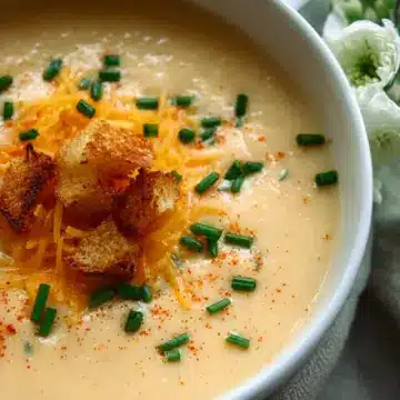 Roasted Garlic Potato Cheddar Bisque