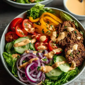 Healthy Burger Bowls with Special Sauce