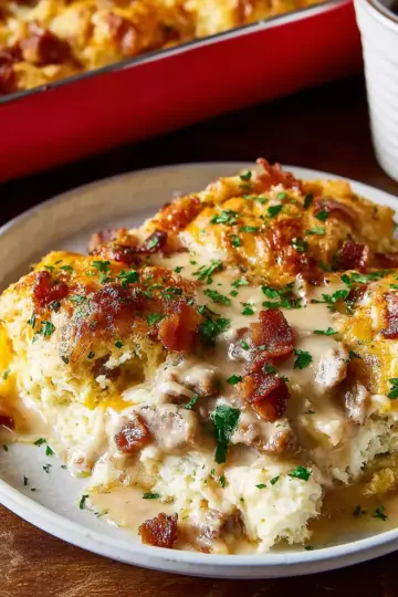 Biscuits and Gravy Casserole