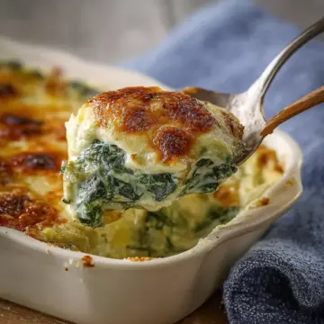 Classic French Spinach au Gratin