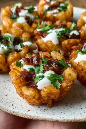 Loaded Tater Tot Cups