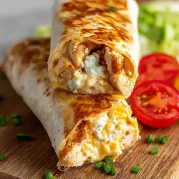 Cheesy Garlic Chicken Wraps