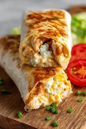 Cheesy Garlic Chicken Wraps