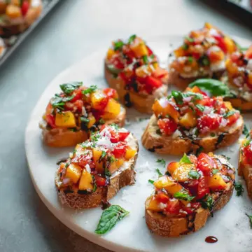 My Favorite Peach Bruschetta.