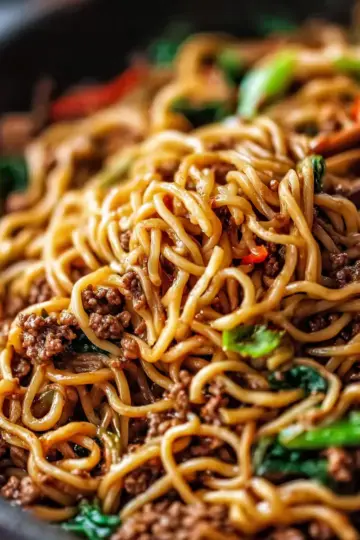 Asian Ground Beef Noodles