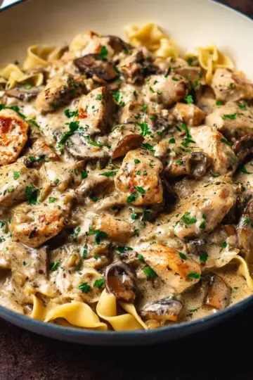 Creamy Chicken Stroganoff
