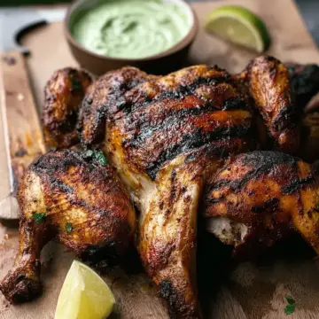 Peruvian-Style Grilled Chicken With Green Sauce Recipe