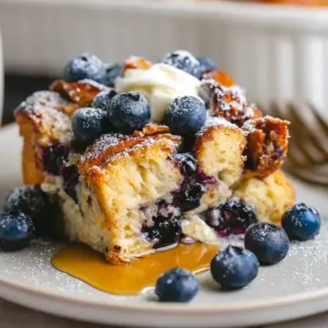 Easy French Toast Blueberry Breakfast Bake Recipe