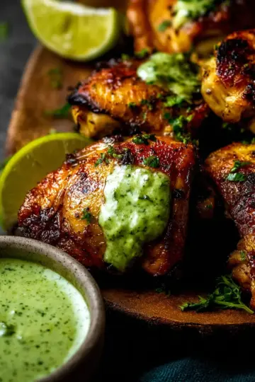 Peruvian Chicken with Green Sauce (Aji Verde)