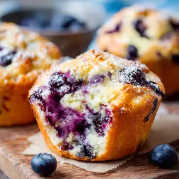 Blueberry Cottage Cheese Muffins