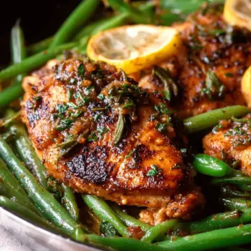 Lemon Garlic Chicken with Green Beans