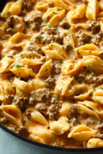Creamy Beef and Shells