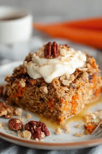 Healthy Carrot Cake Baked Oatmeal