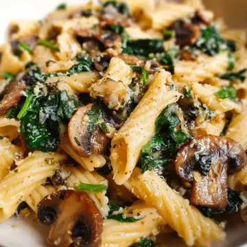 Spinach Mushroom Pasta
