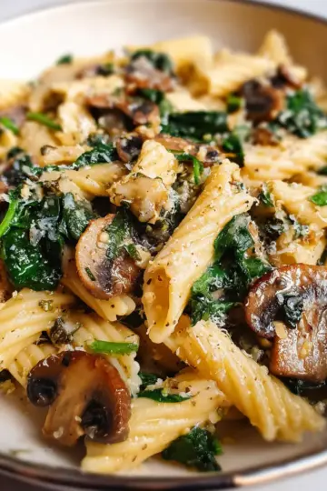 Spinach Mushroom Pasta