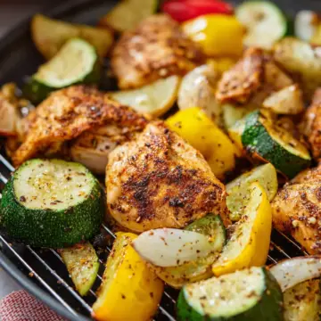 Easy Air Fryer Chicken and Vegetables