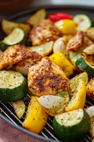 Easy Air Fryer Chicken and Vegetables