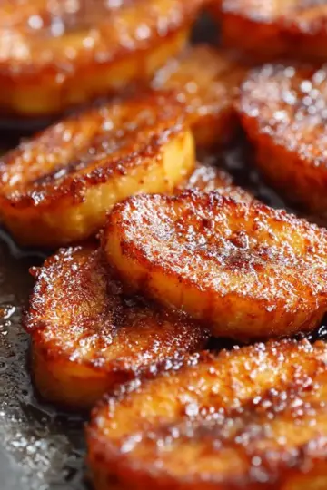 Pan Fried Cinnamon Bananas