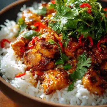 Spicy Maple Chicken & Coconut Rice